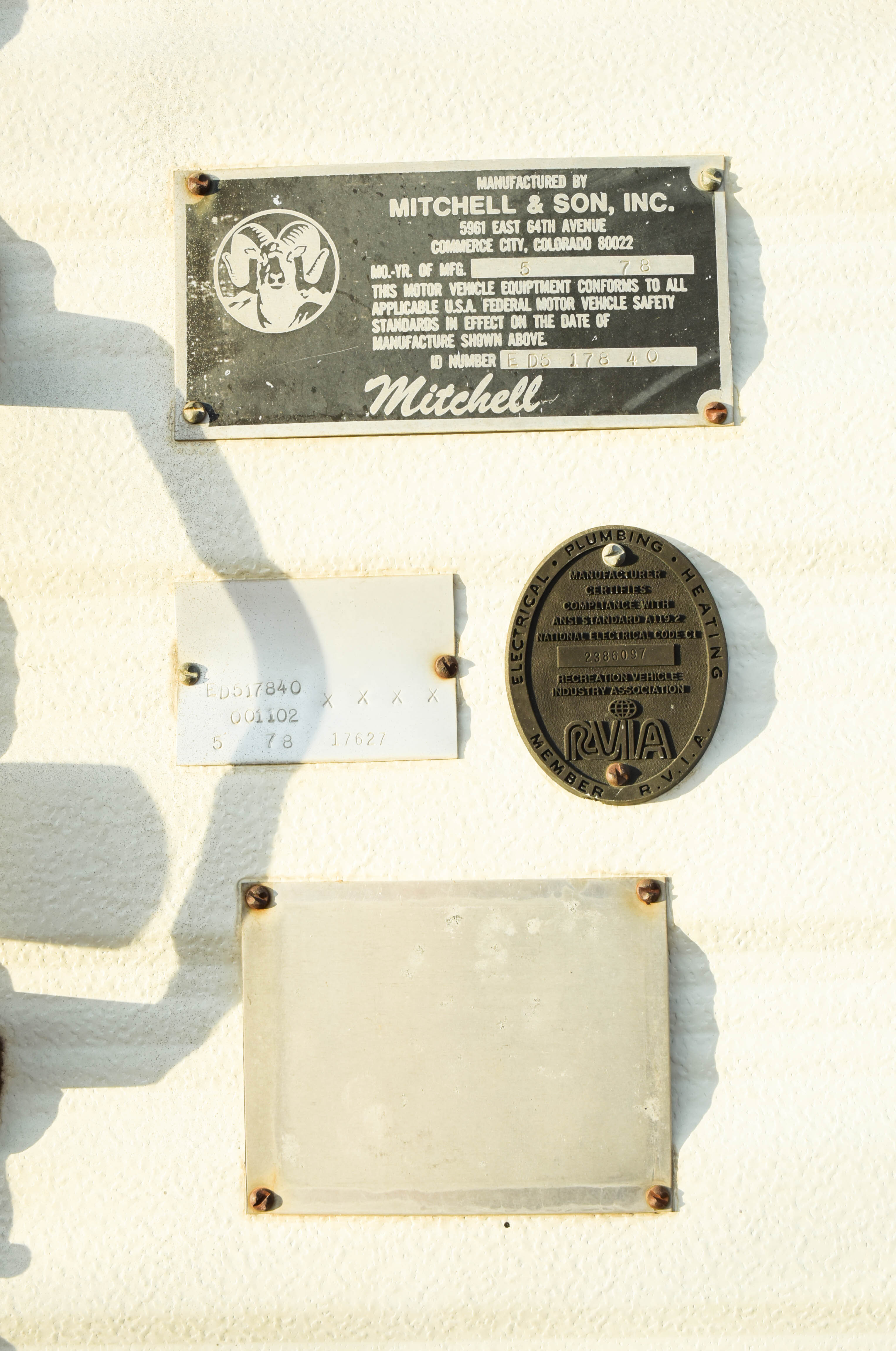 1973 Ford F350 Pickup and 1978 Mitchell Over-Cab Camper