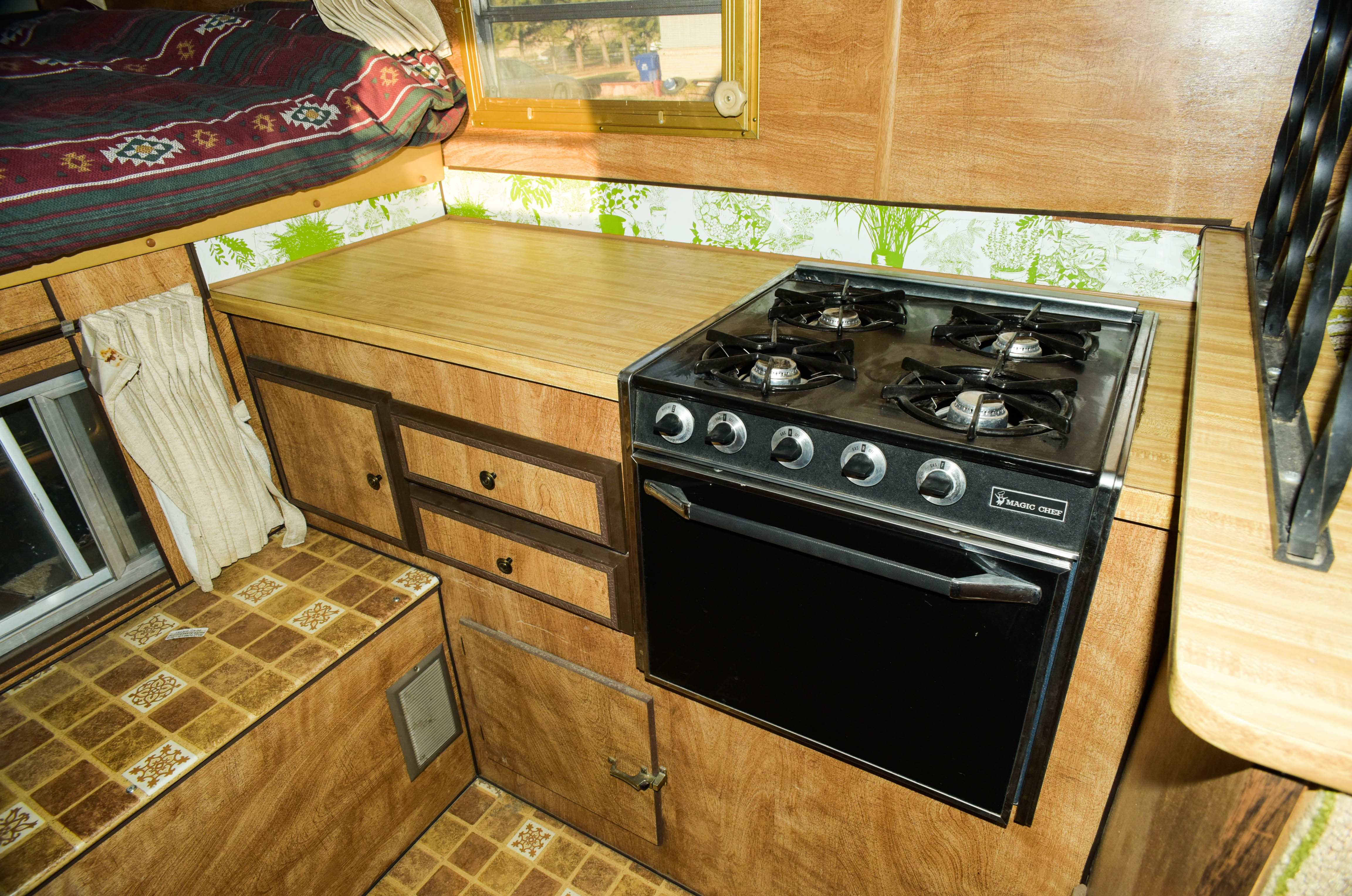 1973 Ford F350 Pickup and 1978 Mitchell Over-Cab Camper