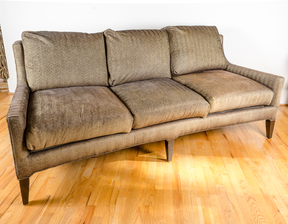 Bronze Patterned Upholstered Sofa