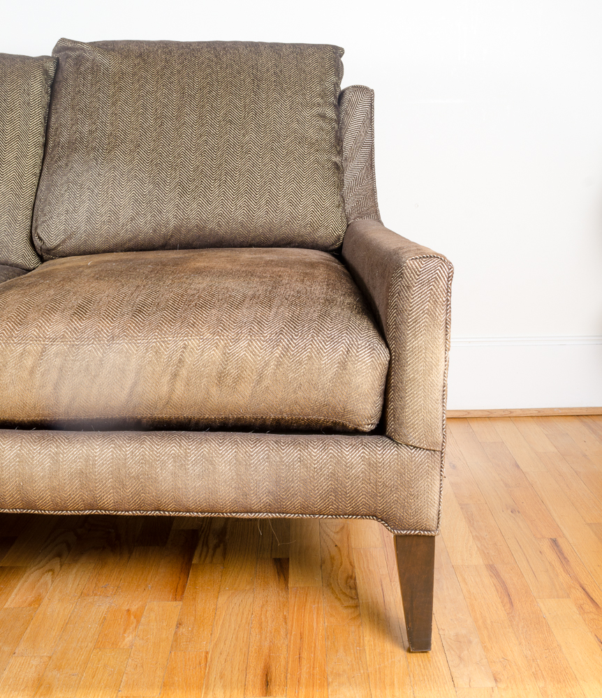 Bronze Patterned Upholstered Sofa