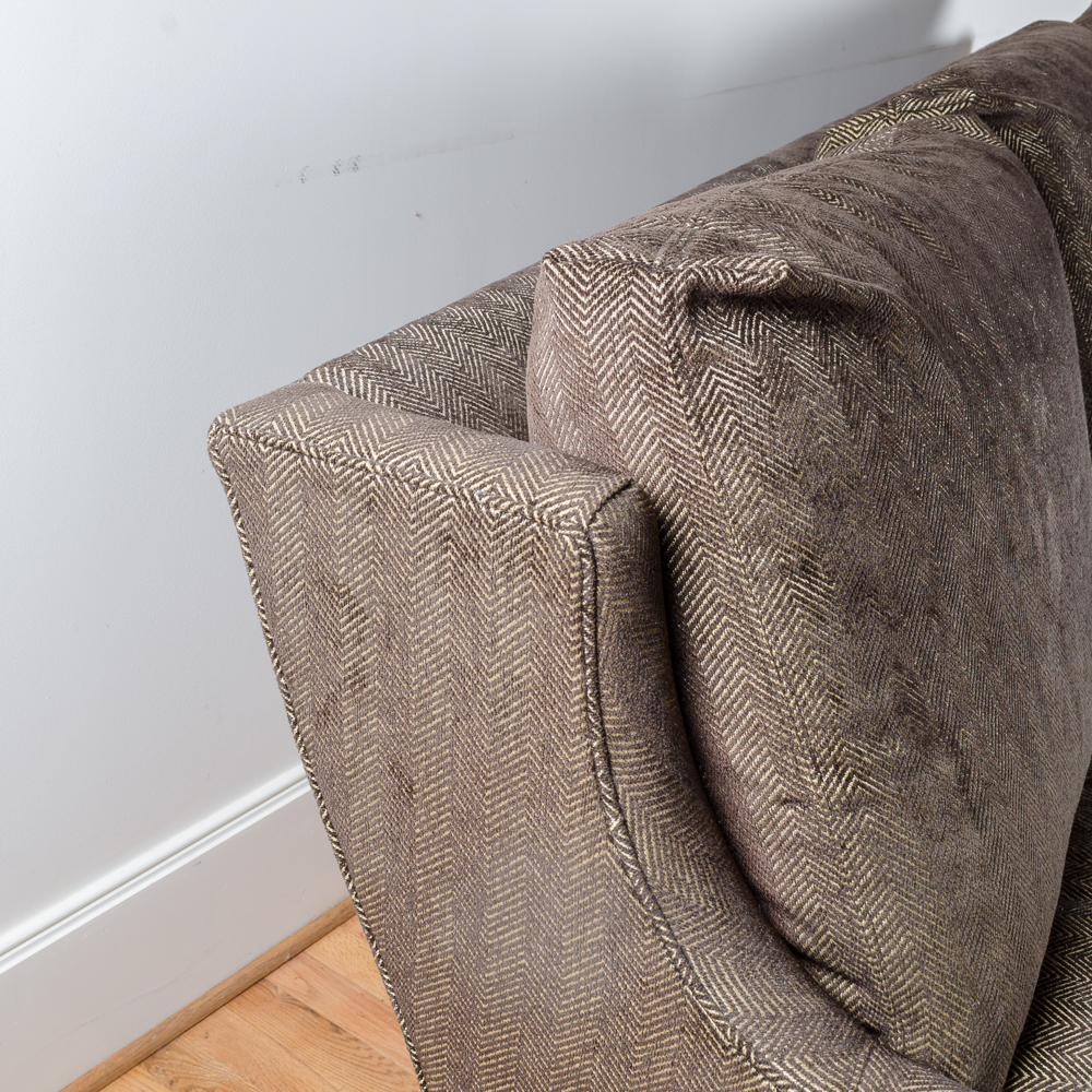 Bronze Patterned Upholstered Sofa