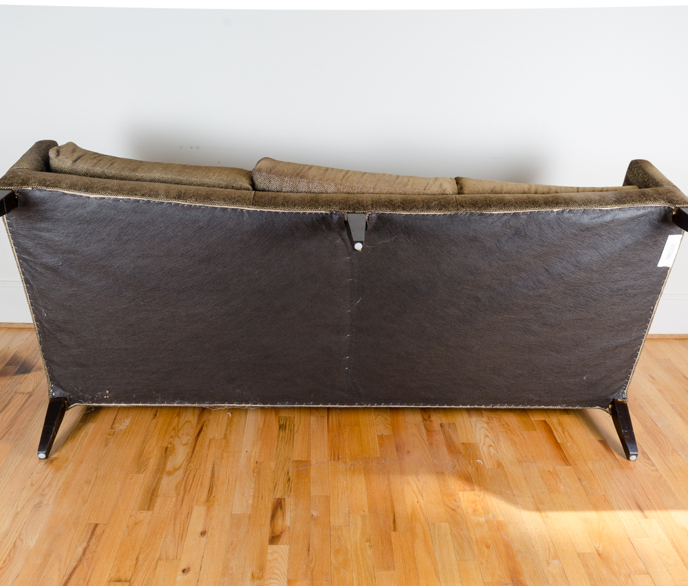 Bronze Patterned Upholstered Sofa