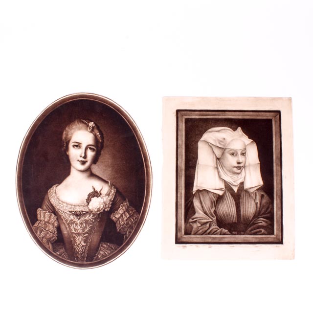 Antique Pair of Samuel Arlent Edwards Mezzotint Prints