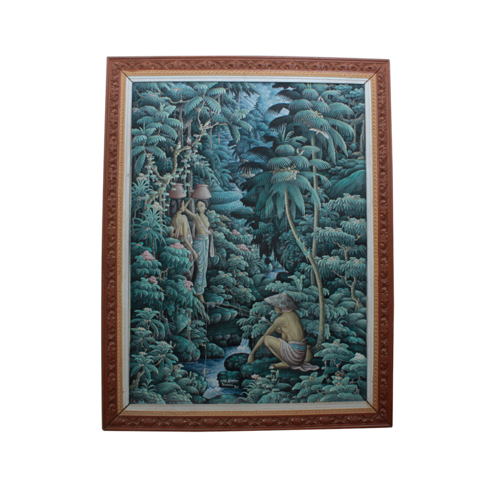 Nyoman Gorim Oil Painting of Penestanan, Bali