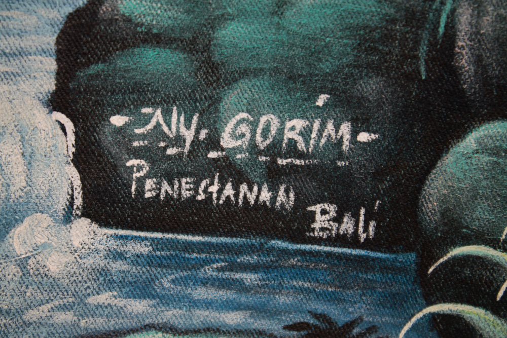Nyoman Gorim Oil Painting of Penestanan, Bali
