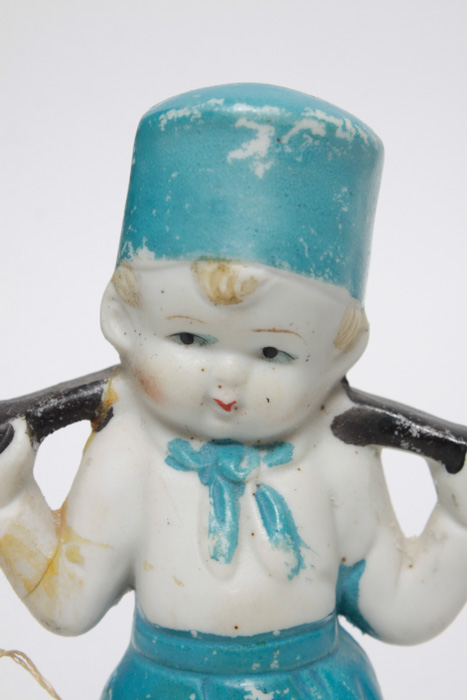 Pair of Dutch Boy and Girl Figurines Carrying Water