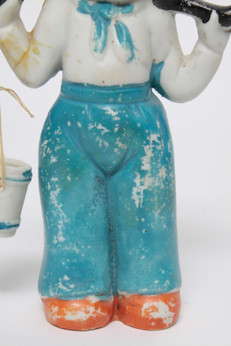Pair of Dutch Boy and Girl Figurines Carrying Water