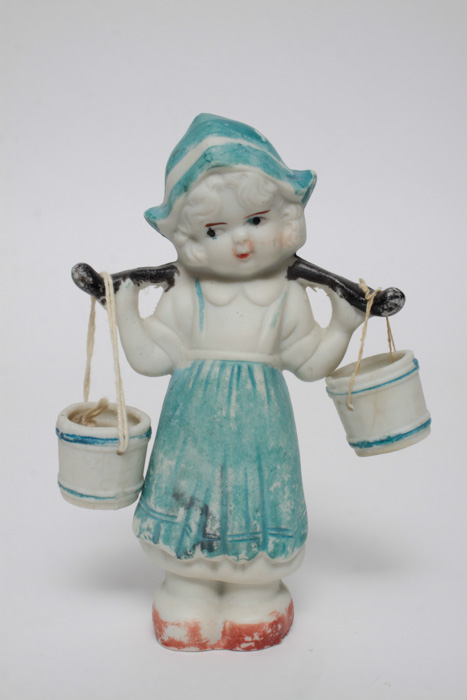 Pair of Dutch Boy and Girl Figurines Carrying Water