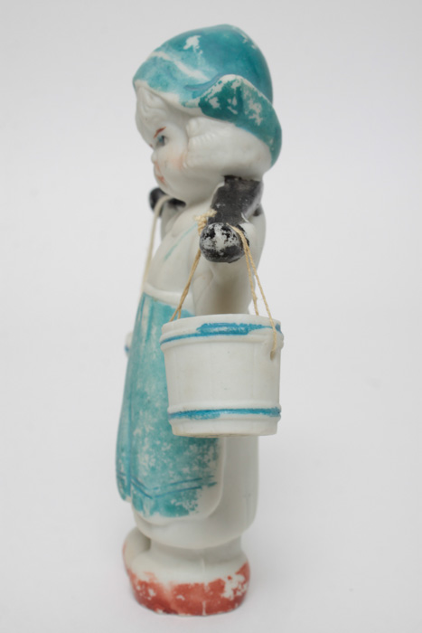 Pair of Dutch Boy and Girl Figurines Carrying Water