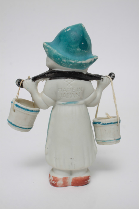 Pair of Dutch Boy and Girl Figurines Carrying Water