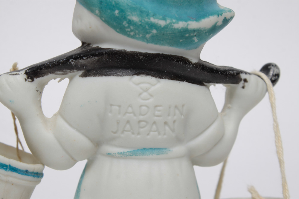 Pair of Dutch Boy and Girl Figurines Carrying Water