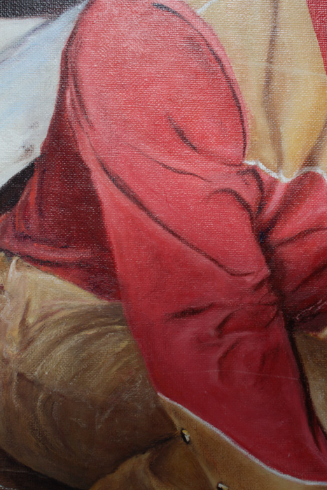 Helen C. Eldredge Oil Painting on Panel of Cowboy