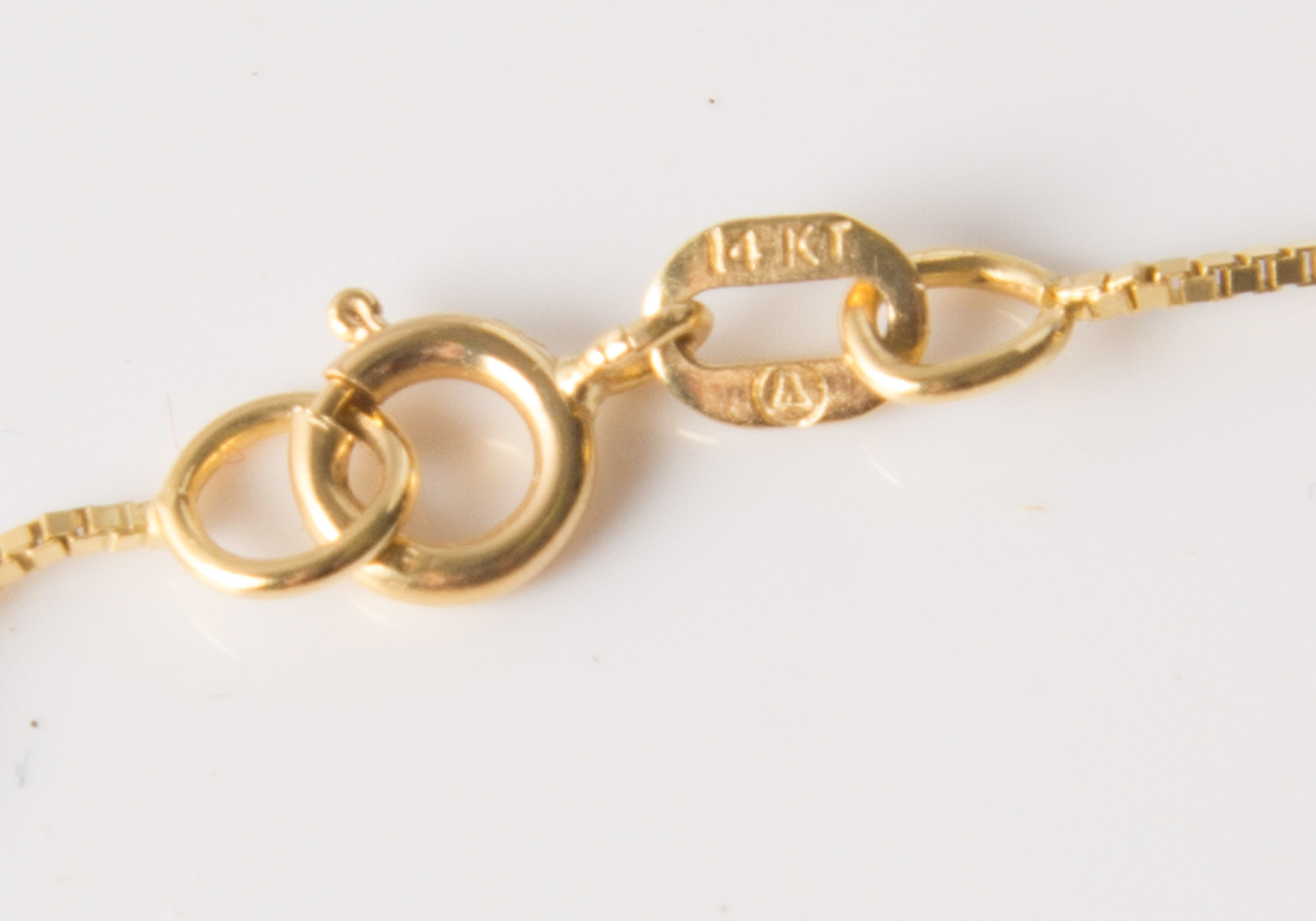 14K Yellow Gold Jade Disc Pendant