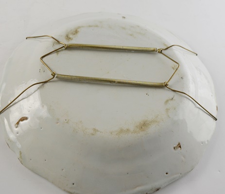 Vintage Pottery Plate With Floral Design