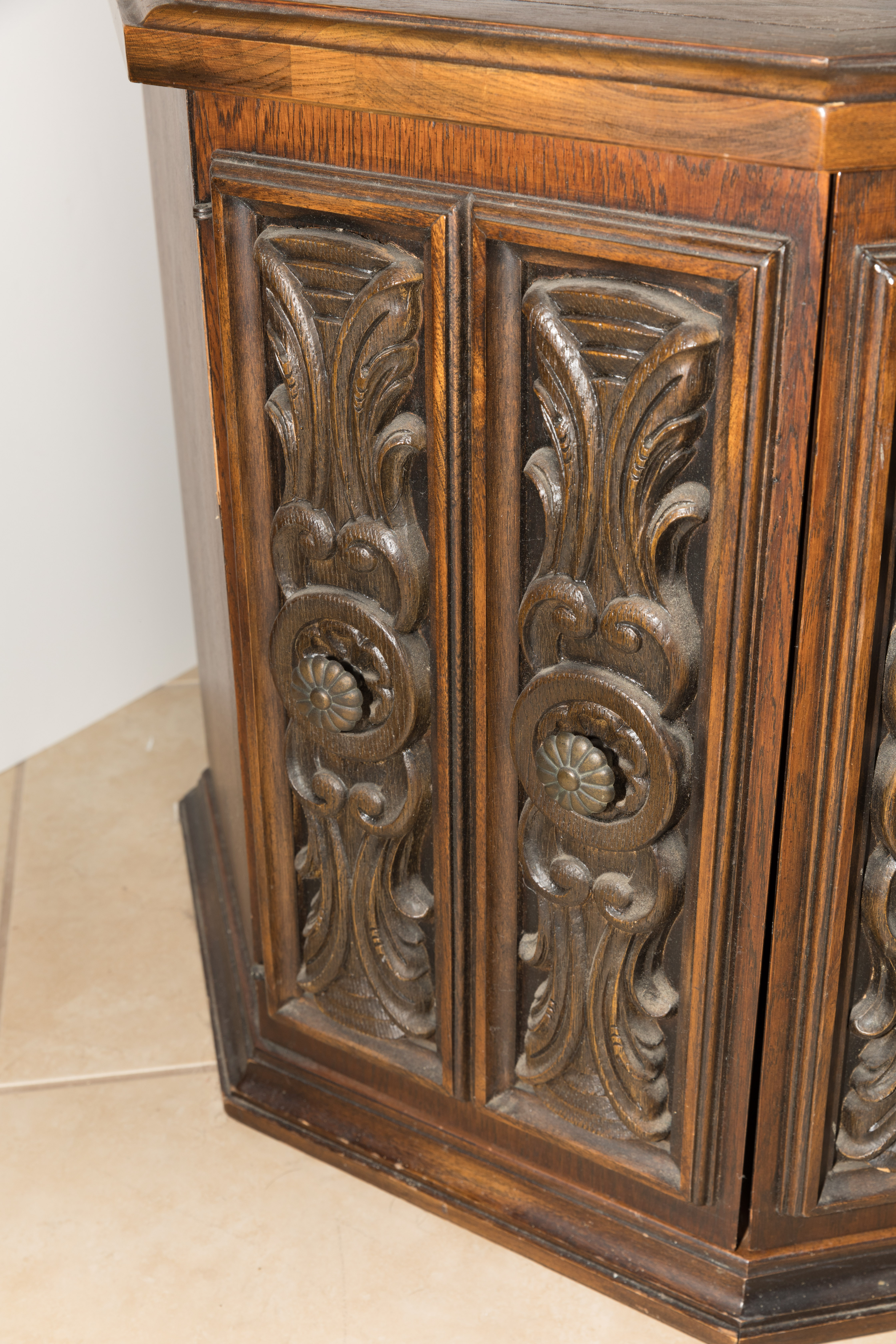 Vintage Octagonal Side Cabinet