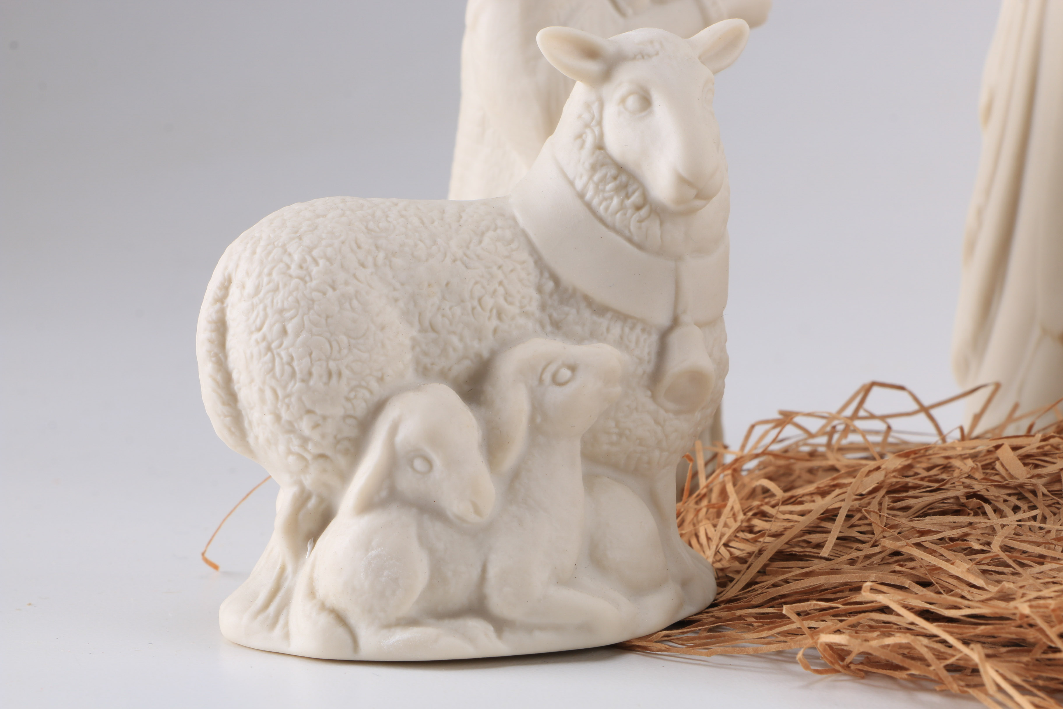 Lenox China 2000 Bisque Porcelain Commemorative Nativity Set