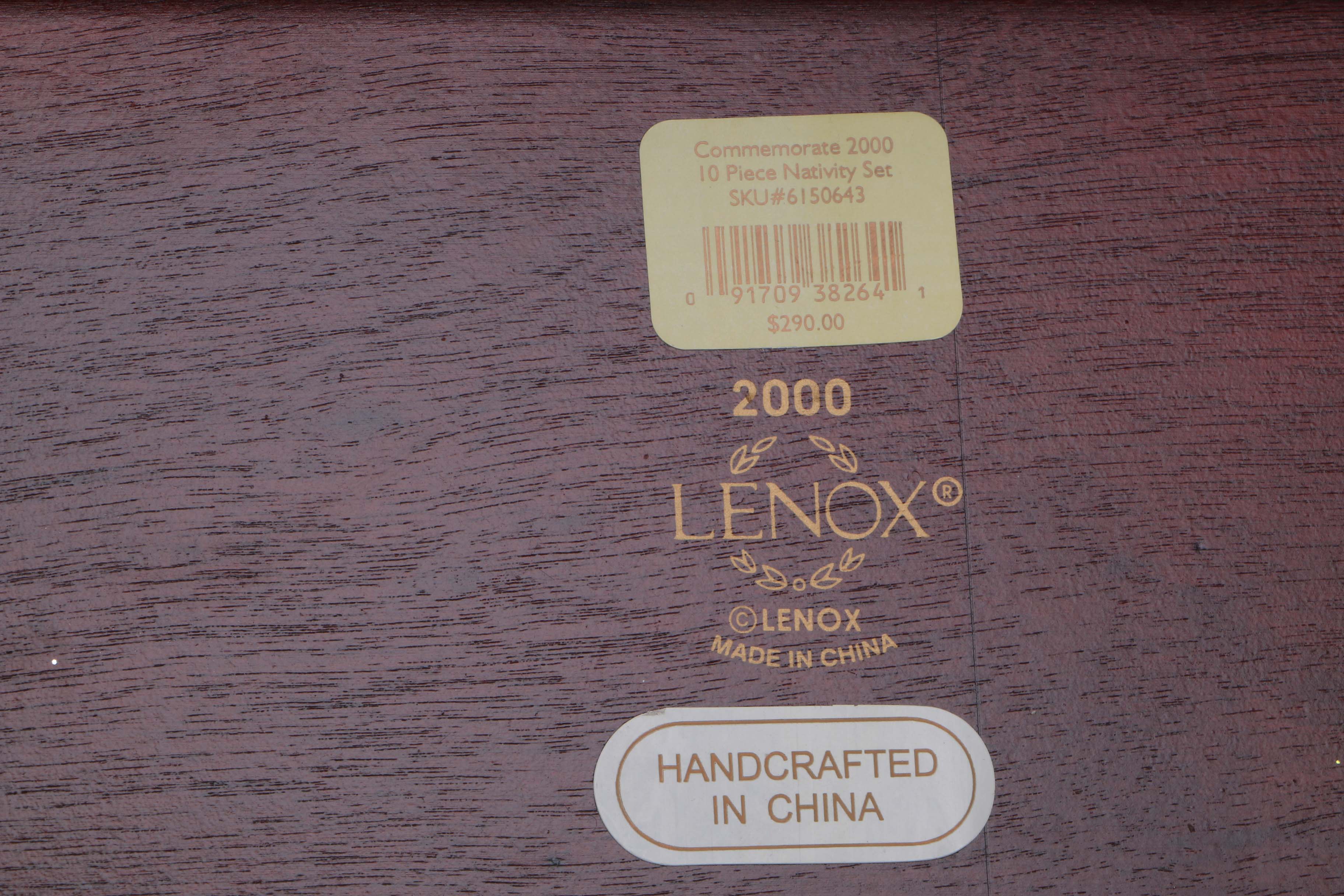 Lenox China 2000 Bisque Porcelain Commemorative Nativity Set