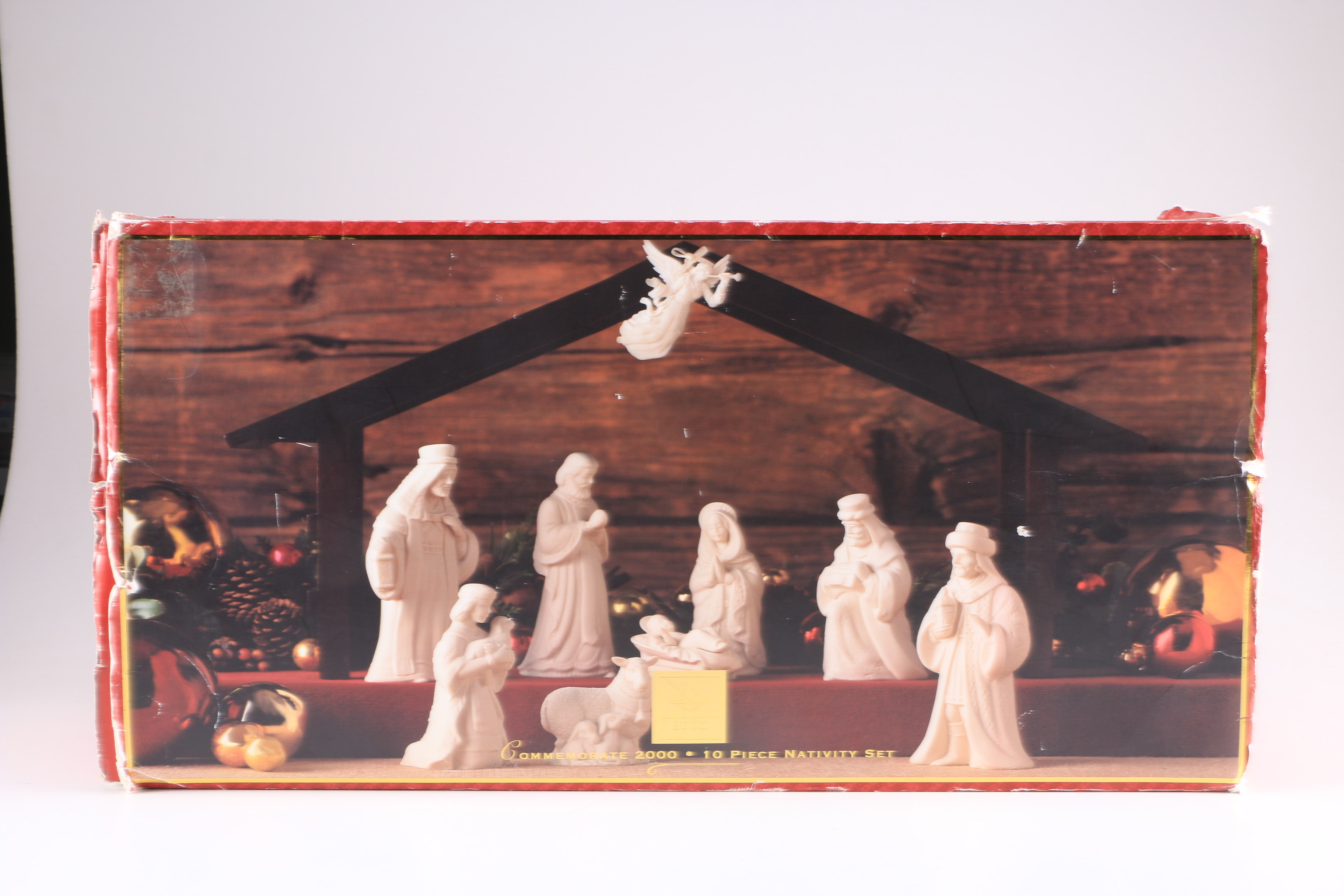 Lenox China 2000 Bisque Porcelain Commemorative Nativity Set