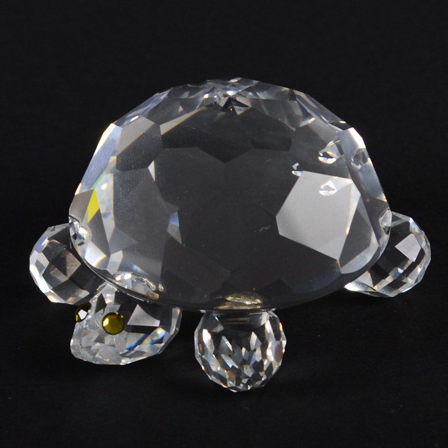 Swarovski Crystal Turtle Figurine