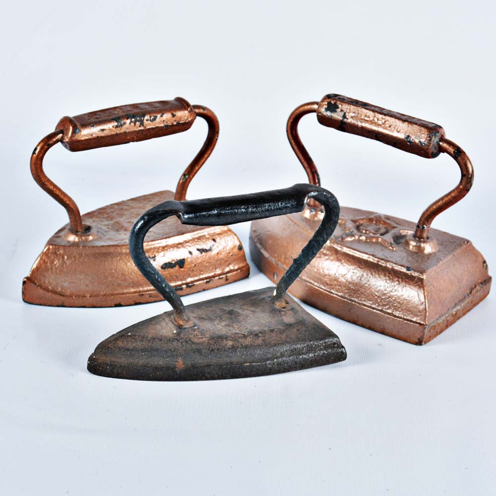 Painted Cast Iron Sad Irons