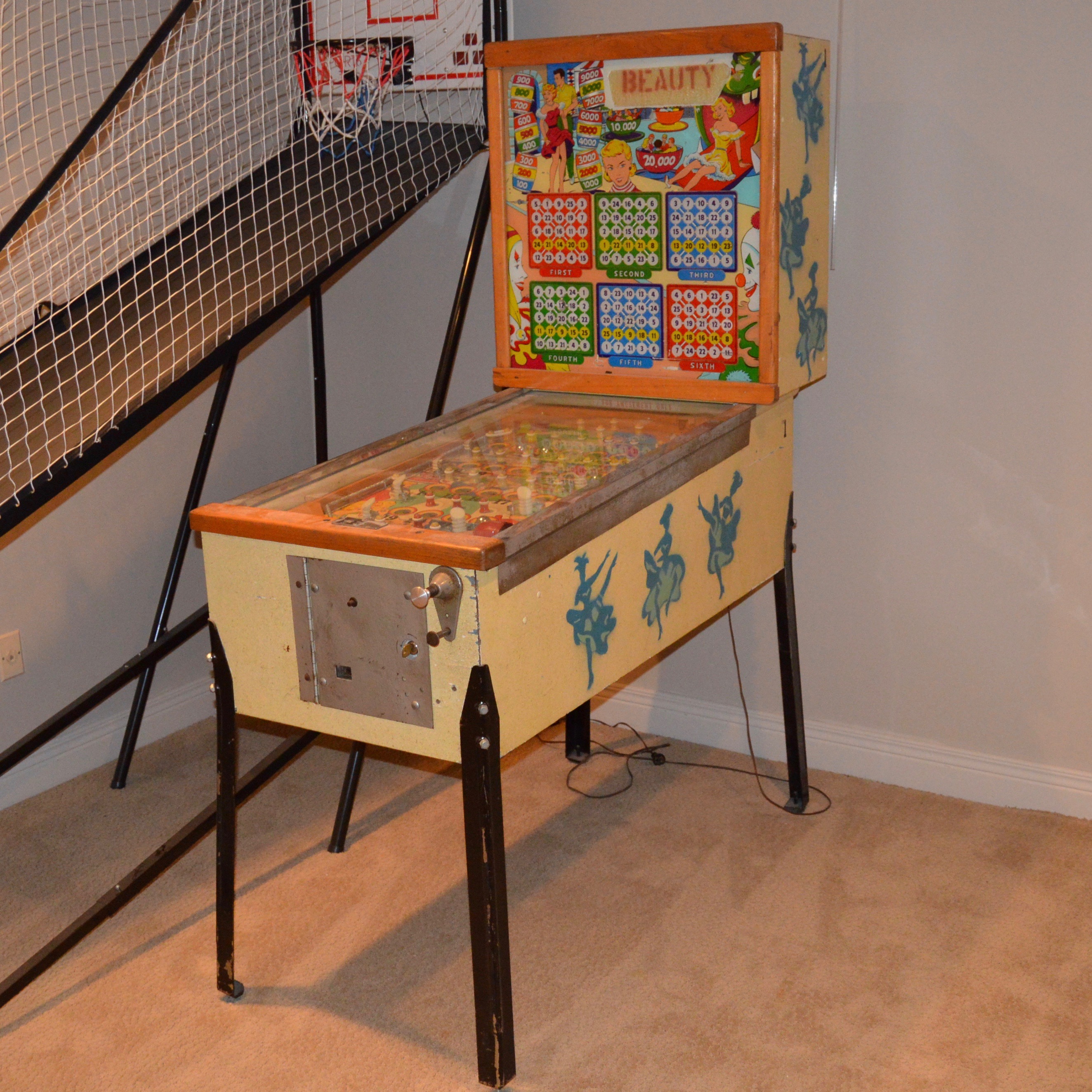 Vintage Pin Ball Machine Circa 1960s