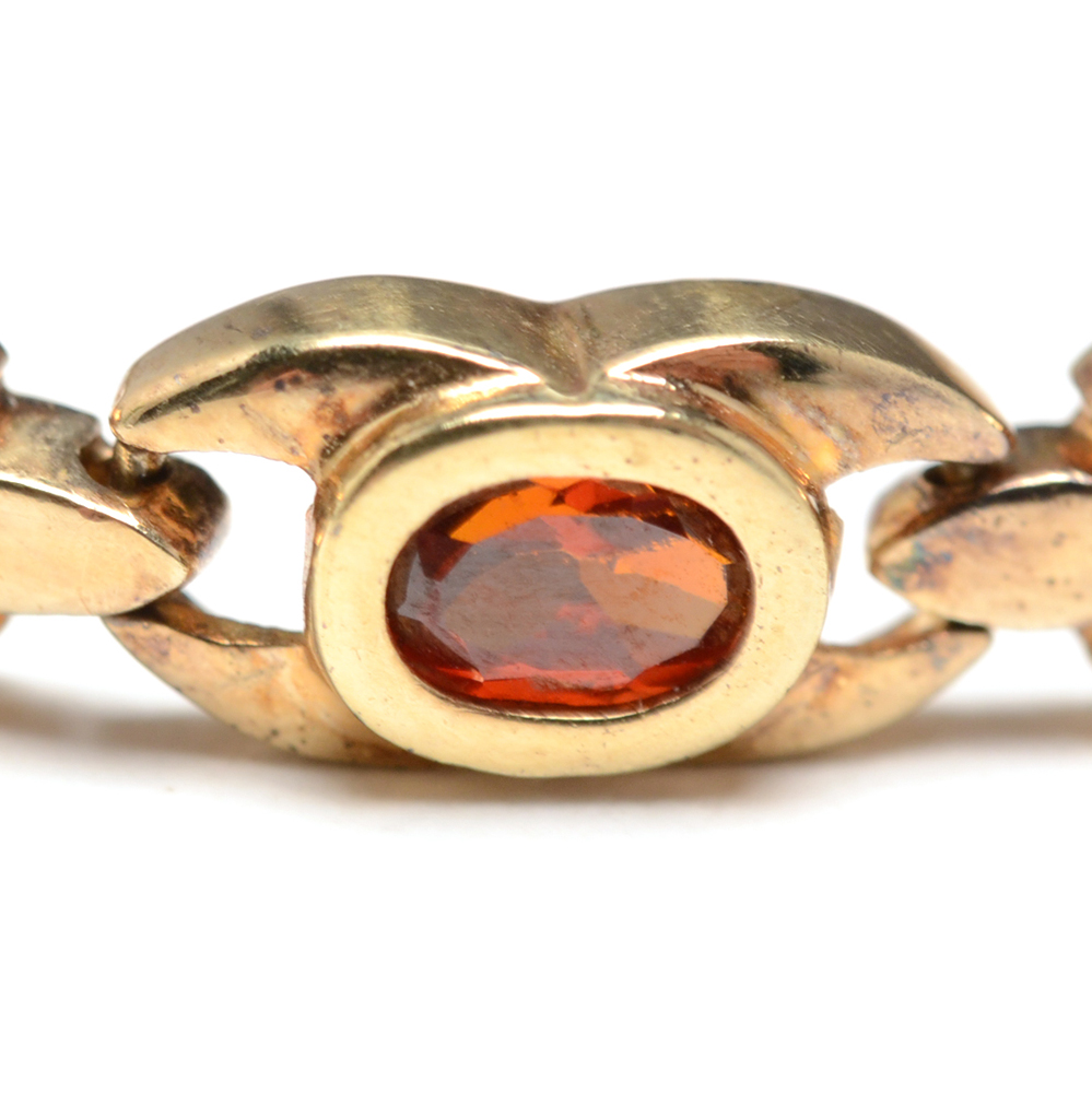 925 Stamped Garnet Bracelet and Fashion Rings