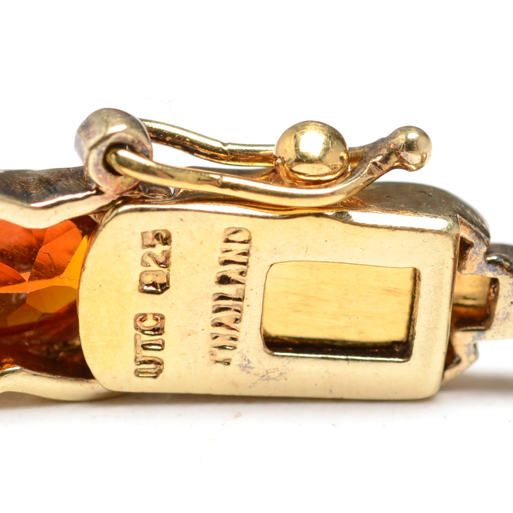 925 Stamped Garnet Bracelet and Fashion Rings