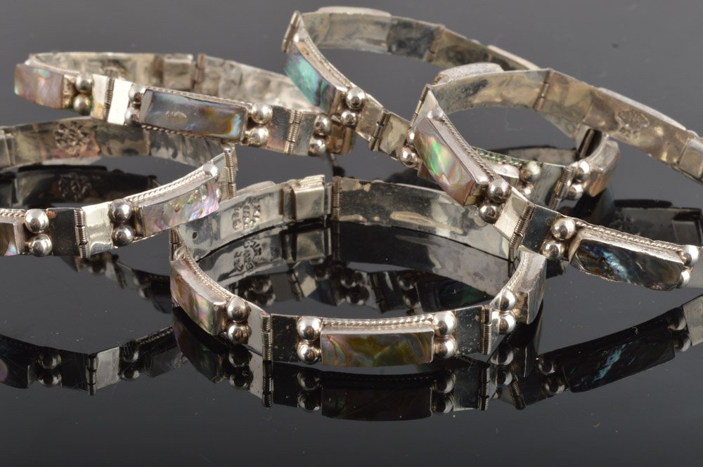 Sterling Silver Mother of Pearl Bracelets