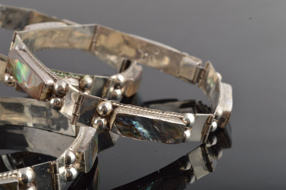 Sterling Silver Mother of Pearl Bracelets