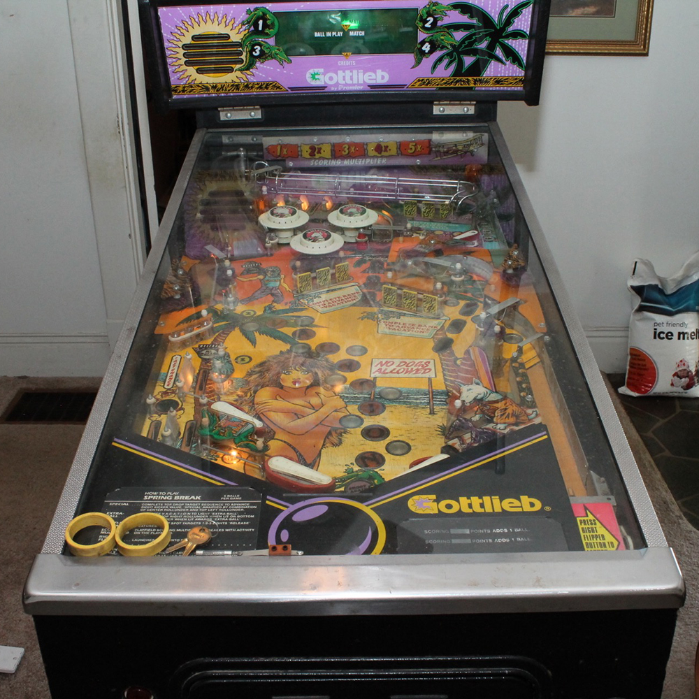1980s "Spring Break" Pinball Machine