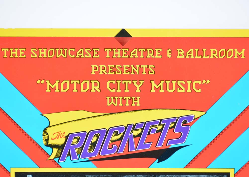 Signed Dennis Loren Concert Poster Featuring the Rockets