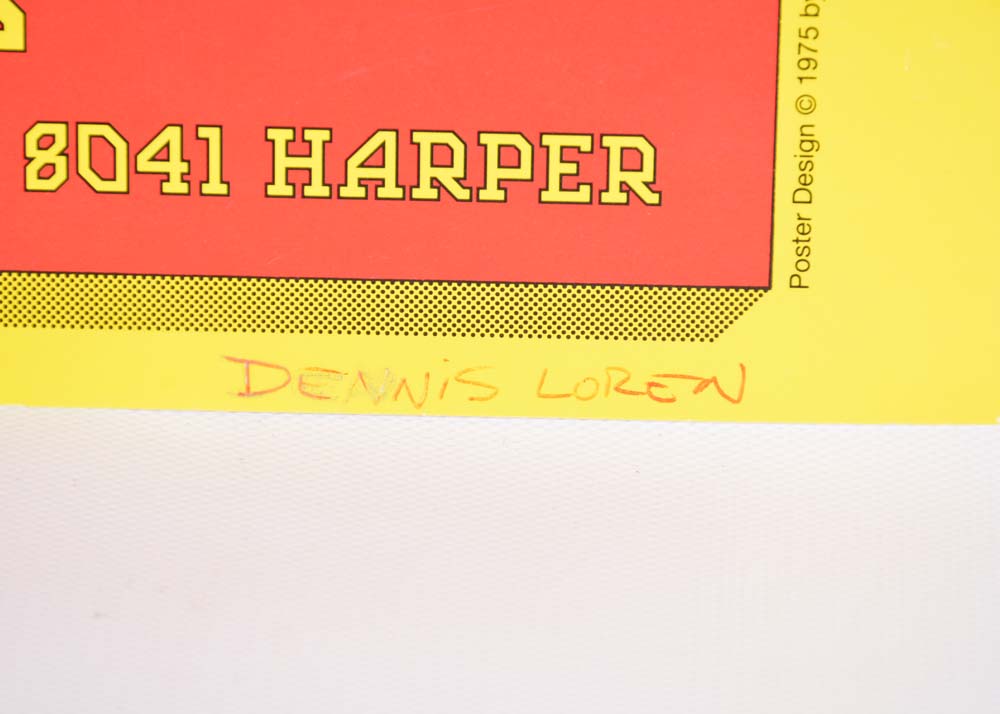 Signed Dennis Loren Concert Poster Featuring the Rockets