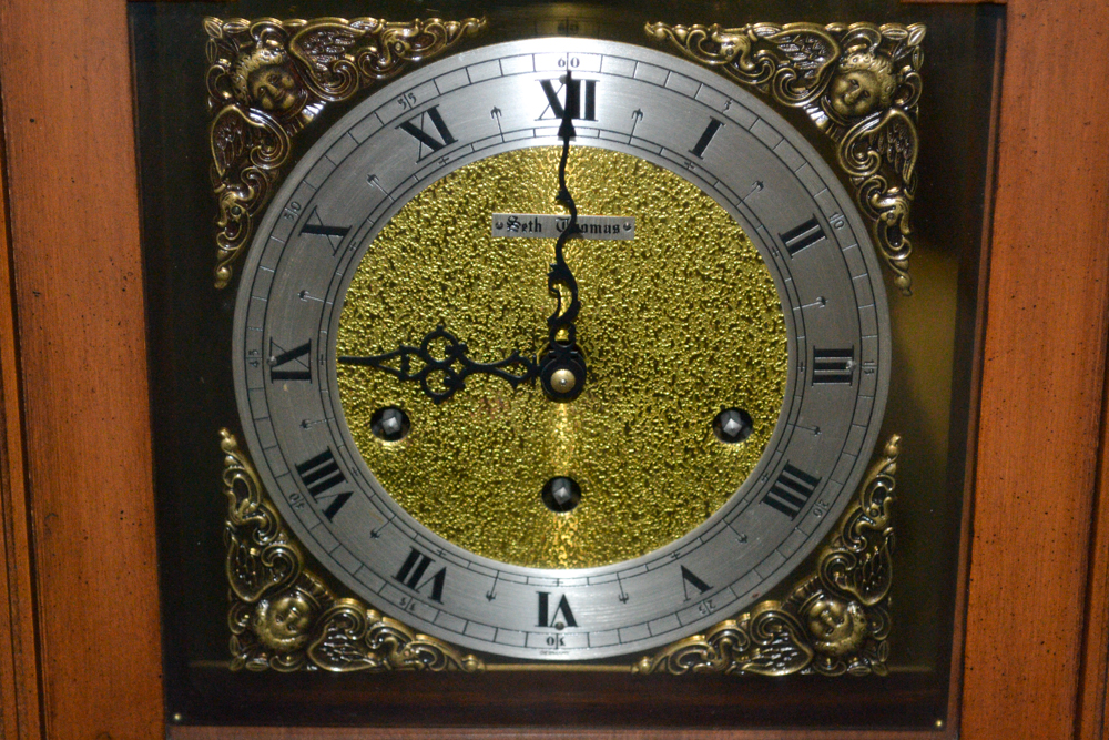 Seth Thomas "Tempus Fugit" Grandmother Clock