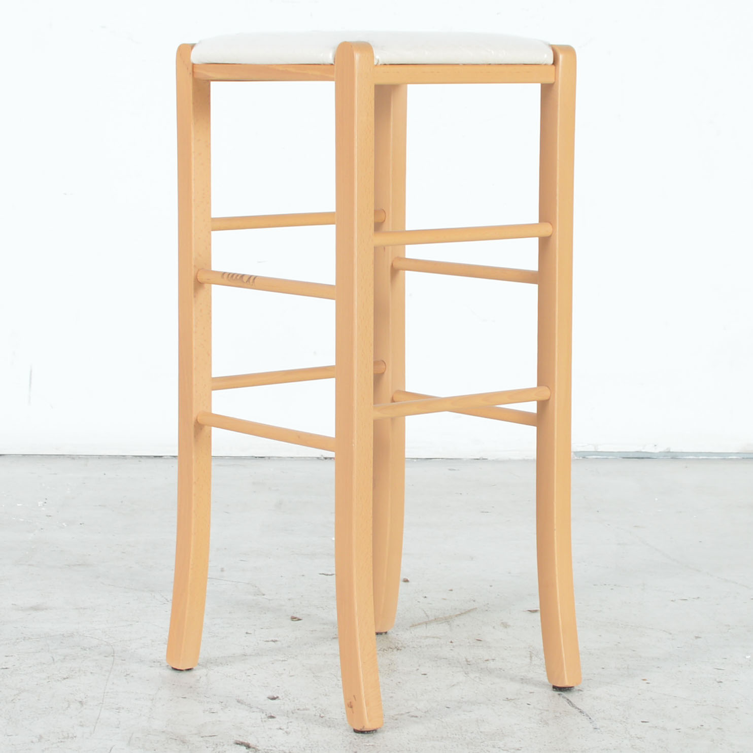 Canvas and Golden Oak Modern Barstool