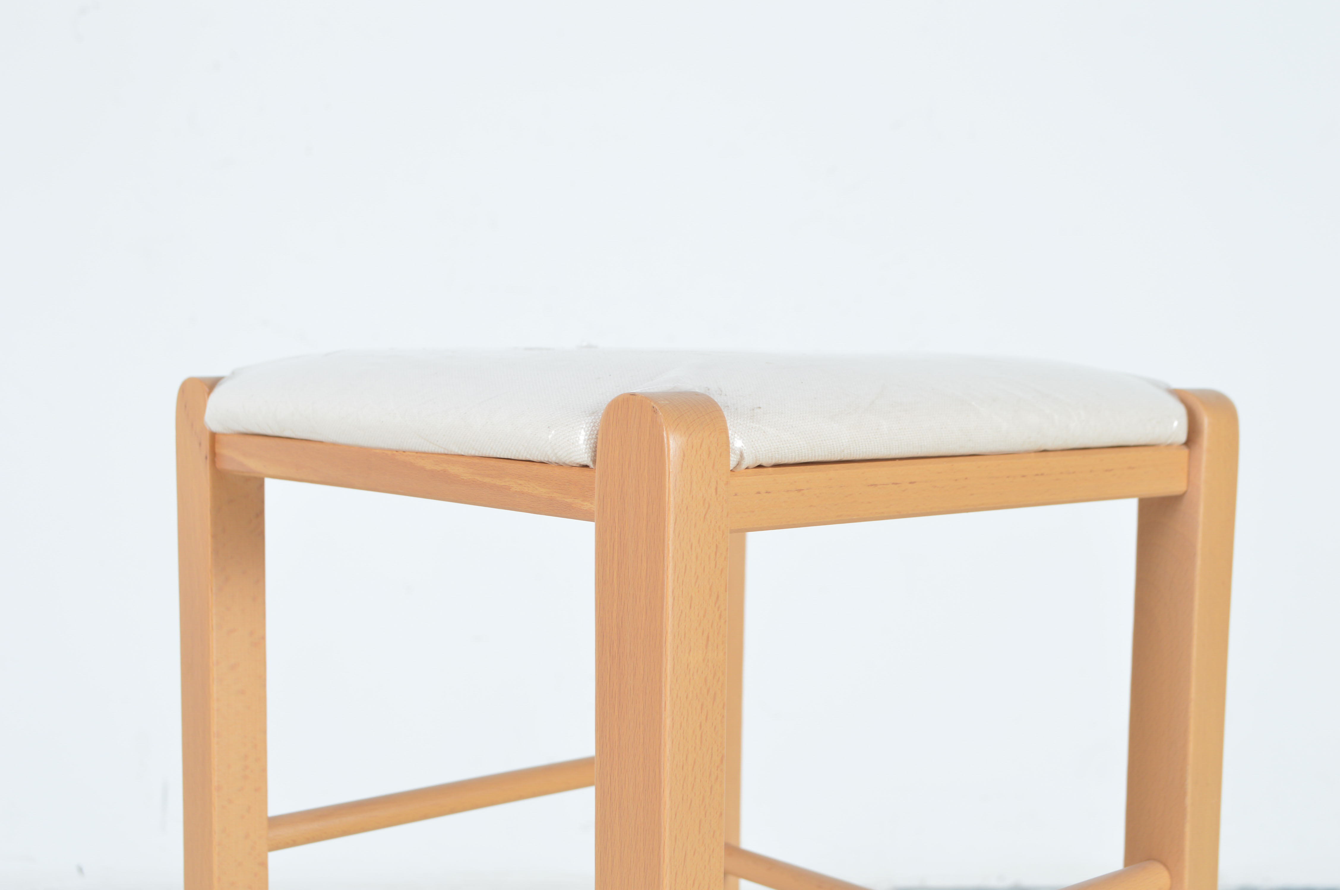 Canvas and Golden Oak Modern Barstool