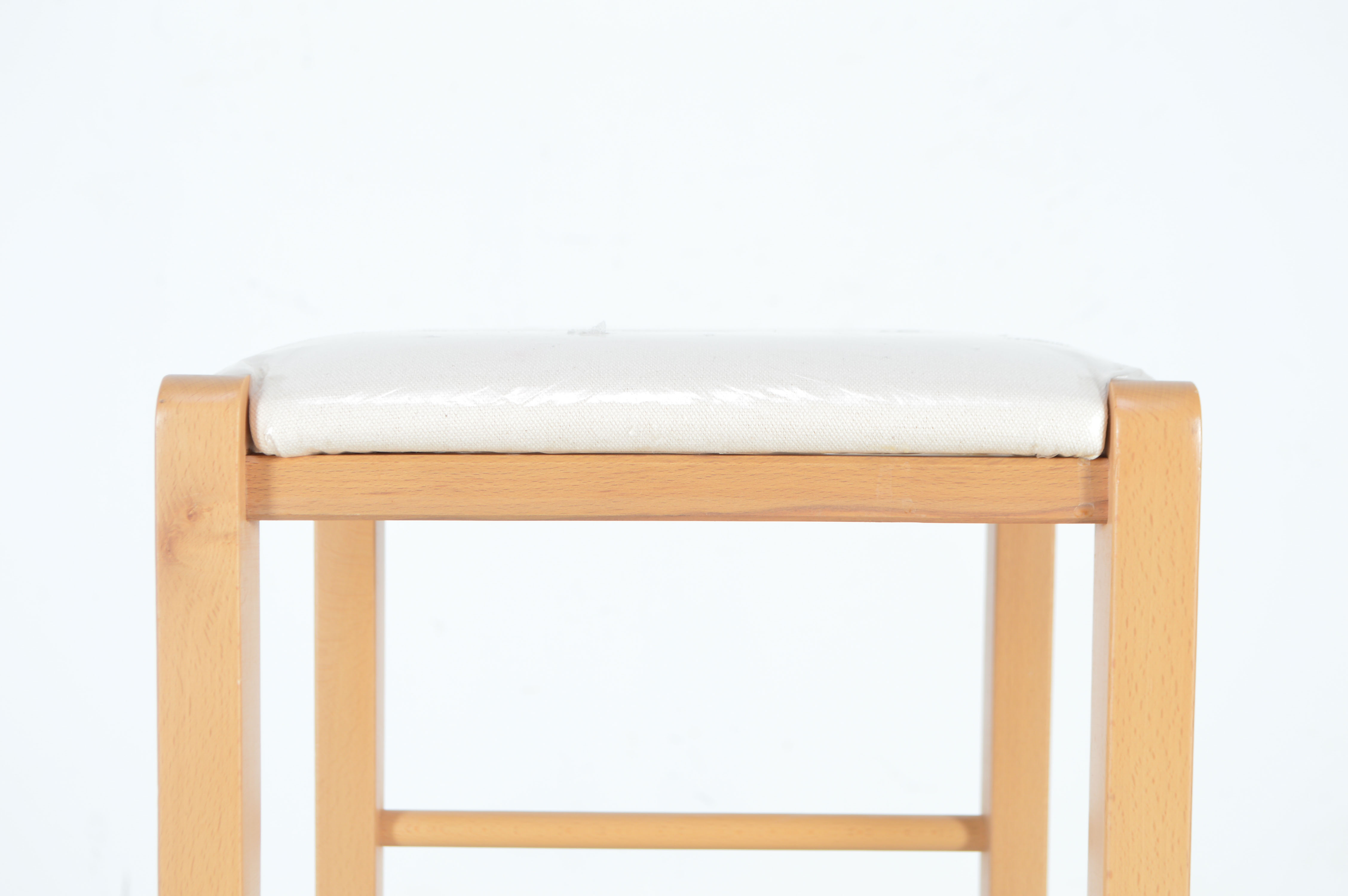 Canvas and Golden Oak Modern Barstool