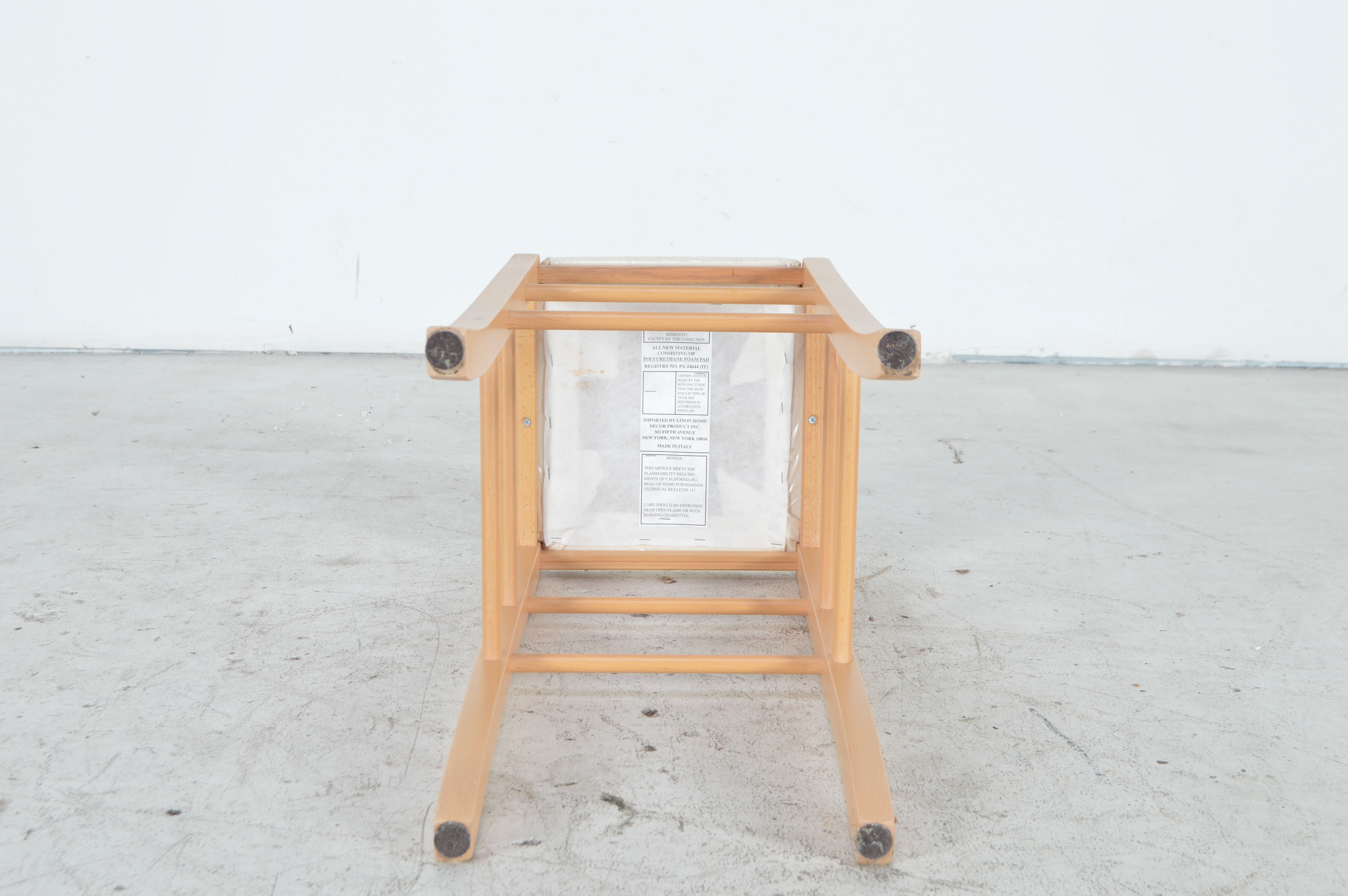 Canvas and Golden Oak Modern Barstool