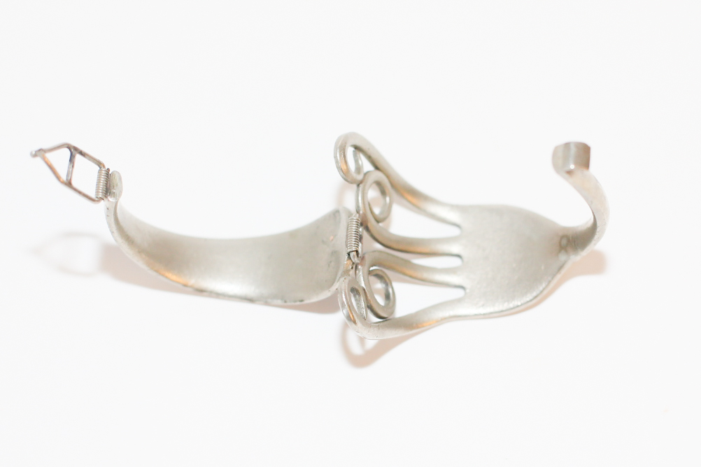 Pair of Silver Toned Mother of Pearl Bracelets