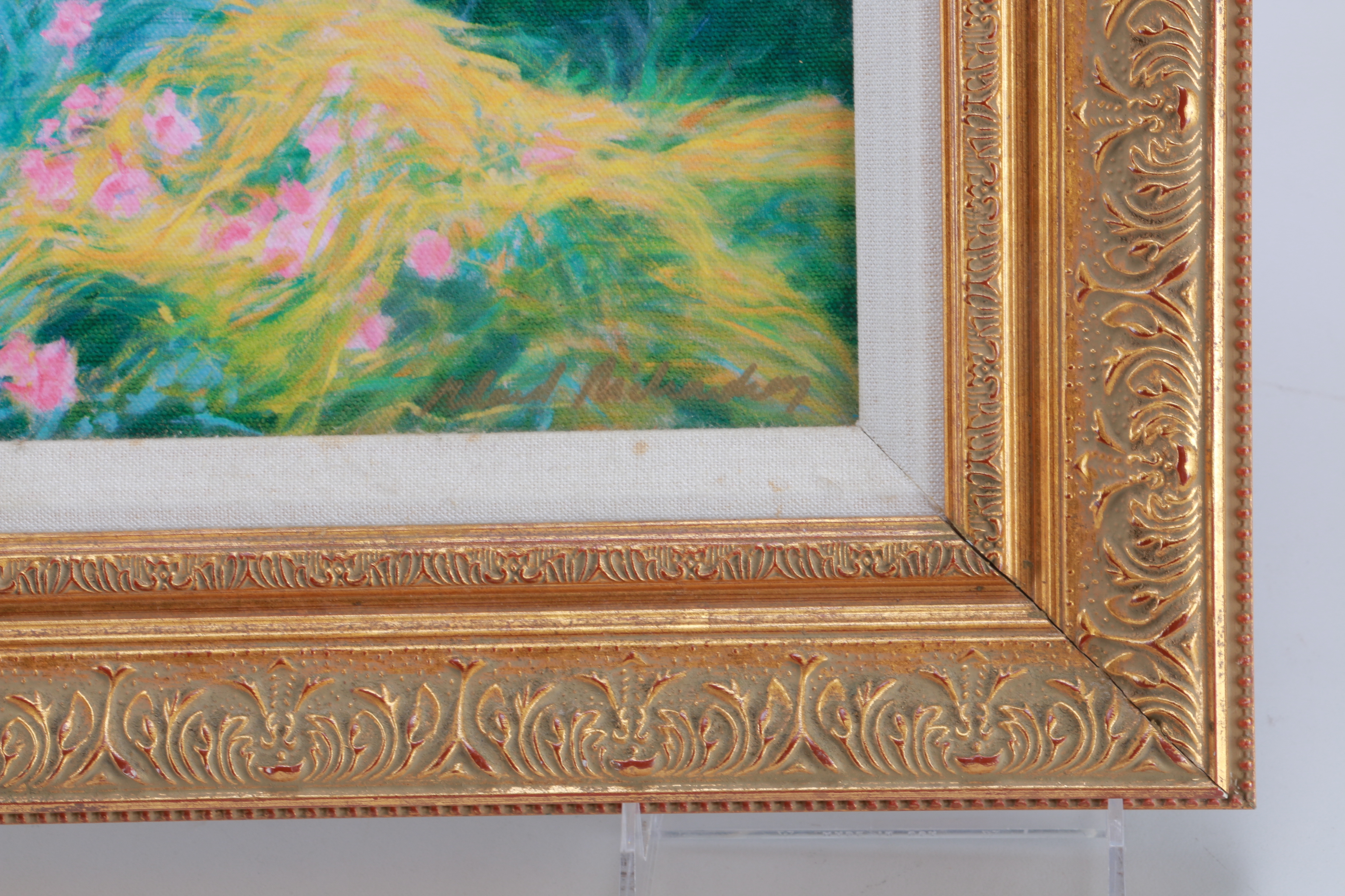 Giclée on Canvas Depicting House and Garden