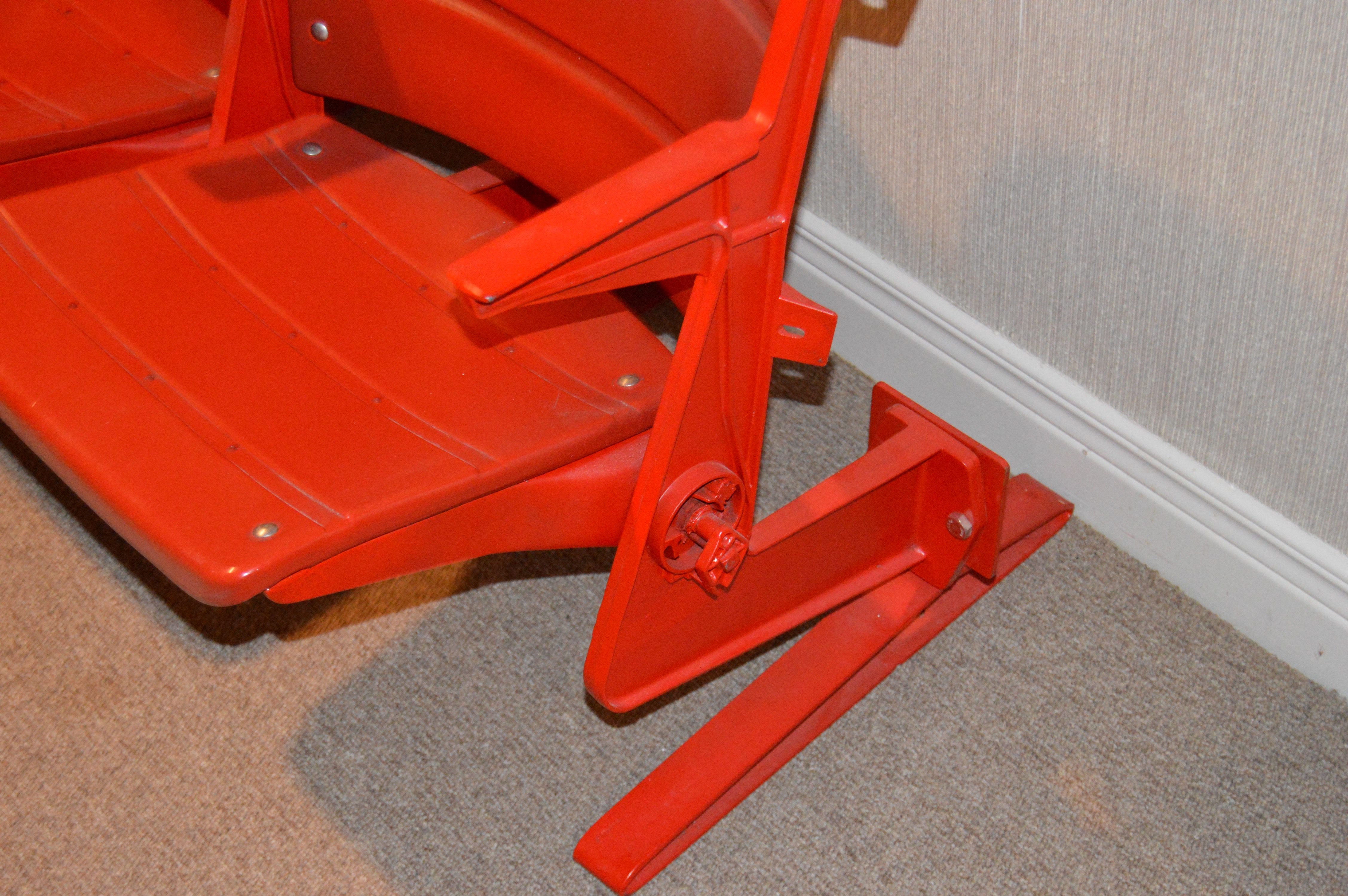 Four Vintage Reds Stadium Seats from Riverfront Stadium