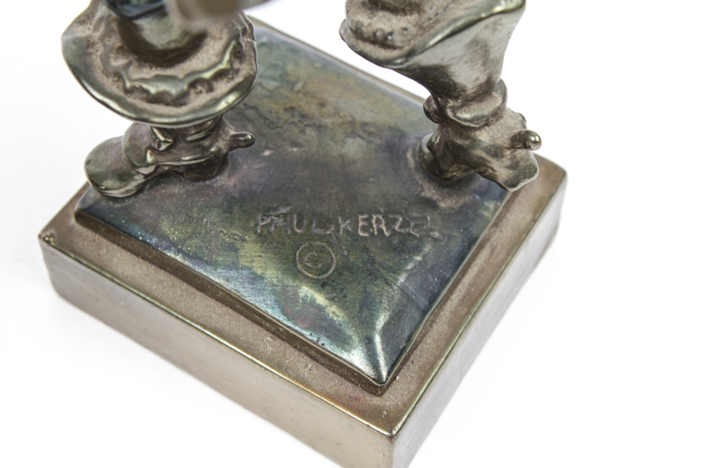 Vintage Paul Herzel Pot Metal Bookends