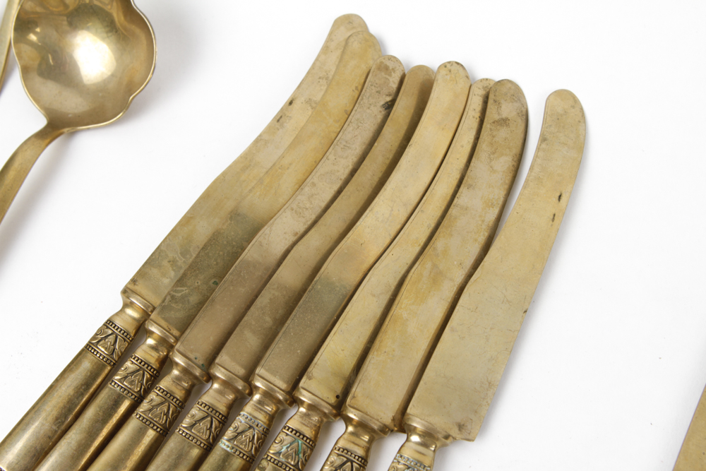 S. Samran Thailand Co., Ltd. Brass Flatware Set