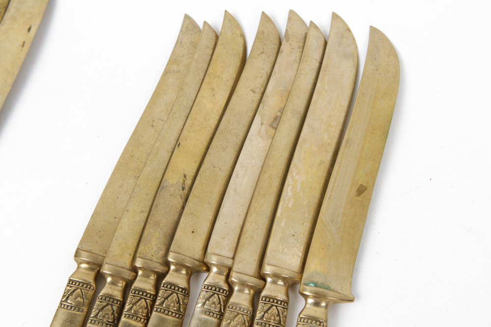 S. Samran Thailand Co., Ltd. Brass Flatware Set