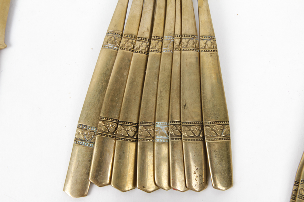 S. Samran Thailand Co., Ltd. Brass Flatware Set