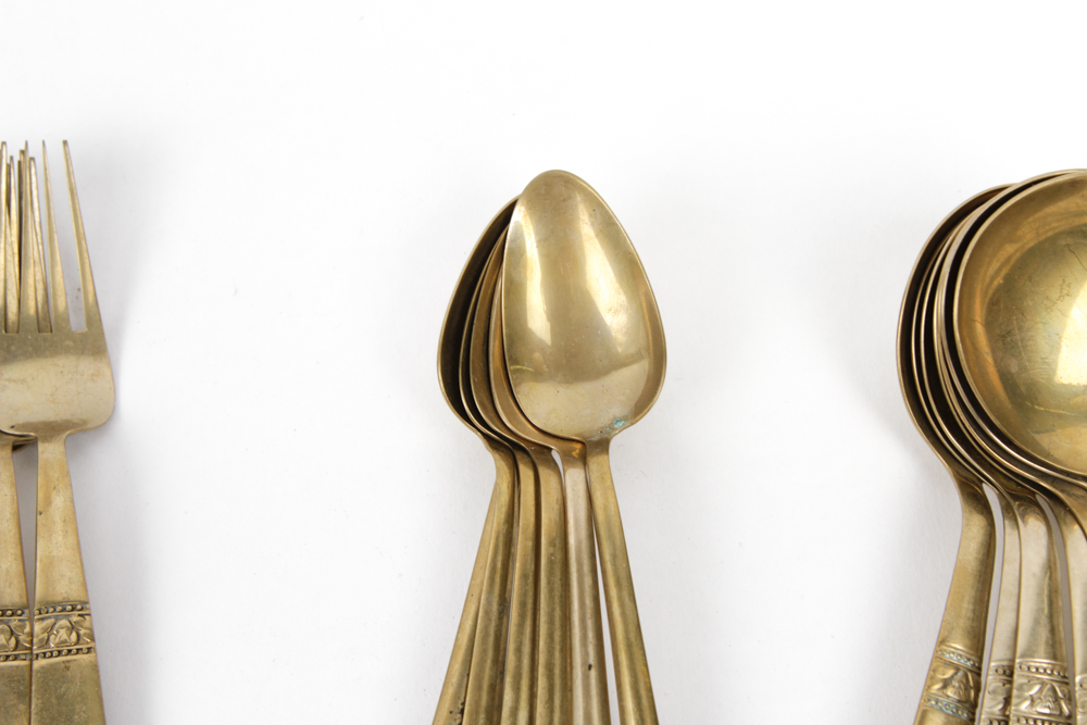 S. Samran Thailand Co., Ltd. Brass Flatware Set