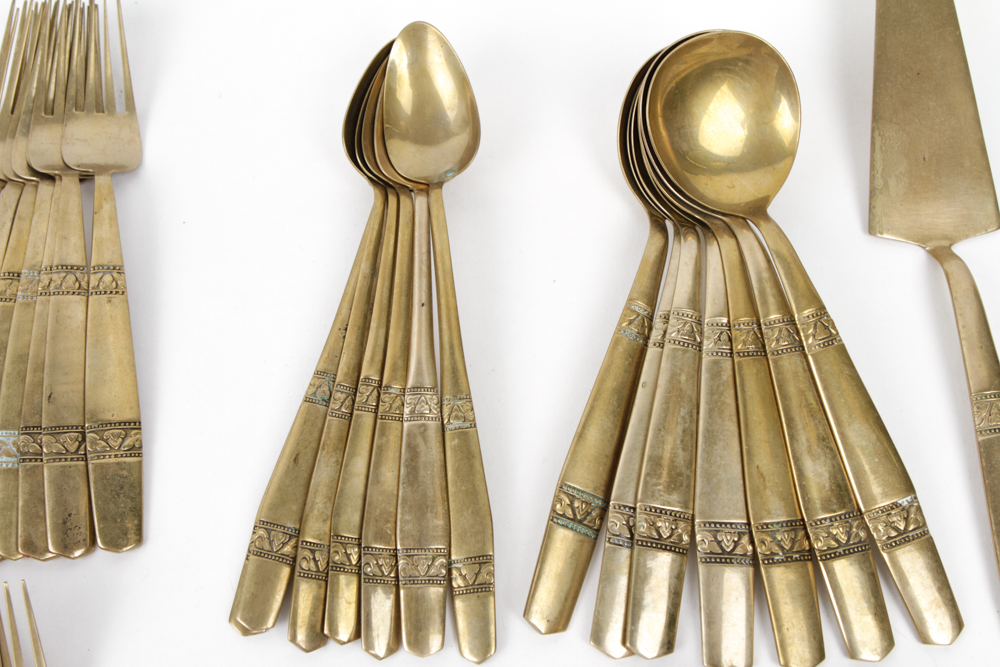 S. Samran Thailand Co., Ltd. Brass Flatware Set