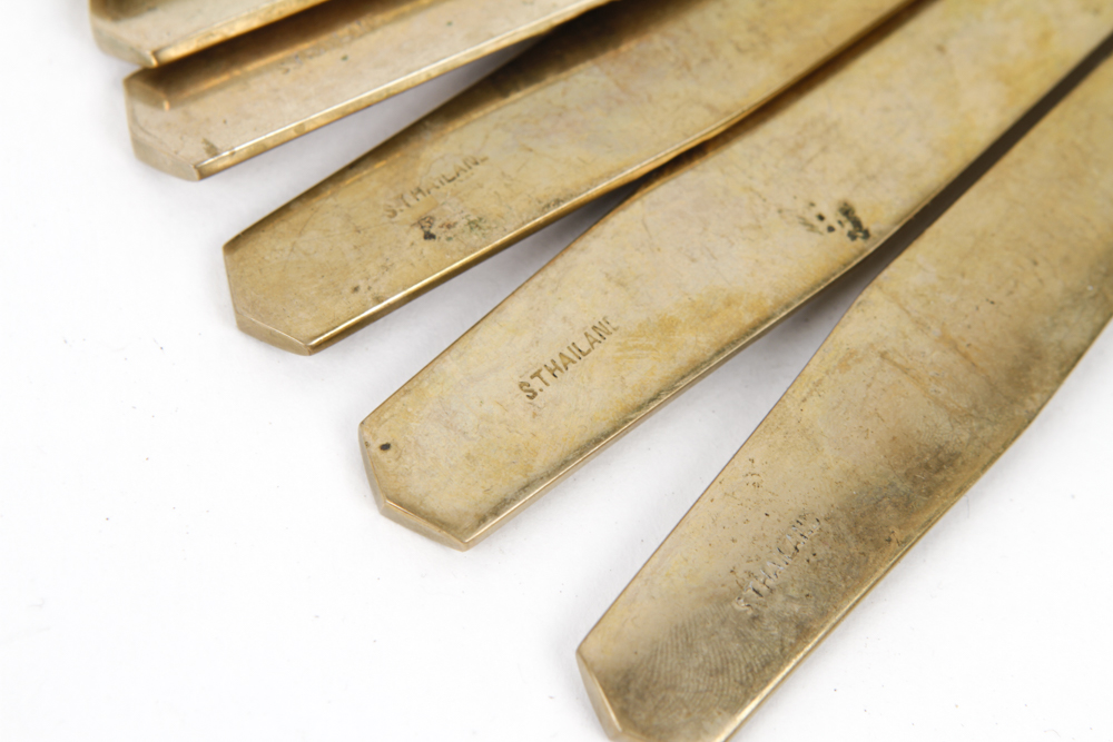 S. Samran Thailand Co., Ltd. Brass Flatware Set