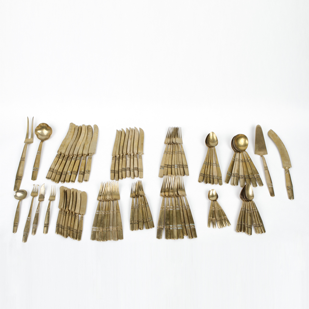 S. Samran Thailand Co., Ltd. Brass Flatware Set