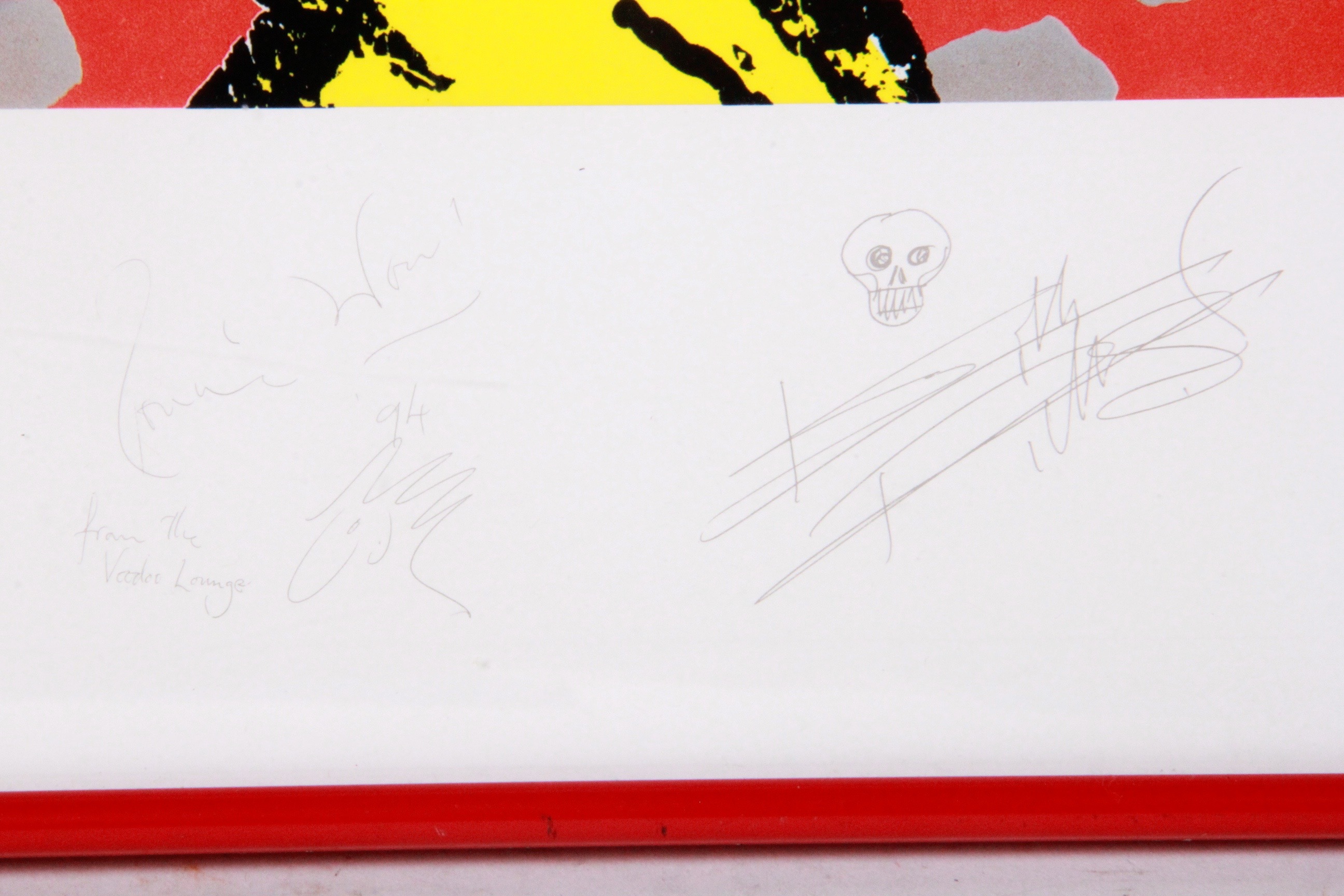 Signed and Numbered Poster of Rolling Stones "Voodoo Lounge Tour"