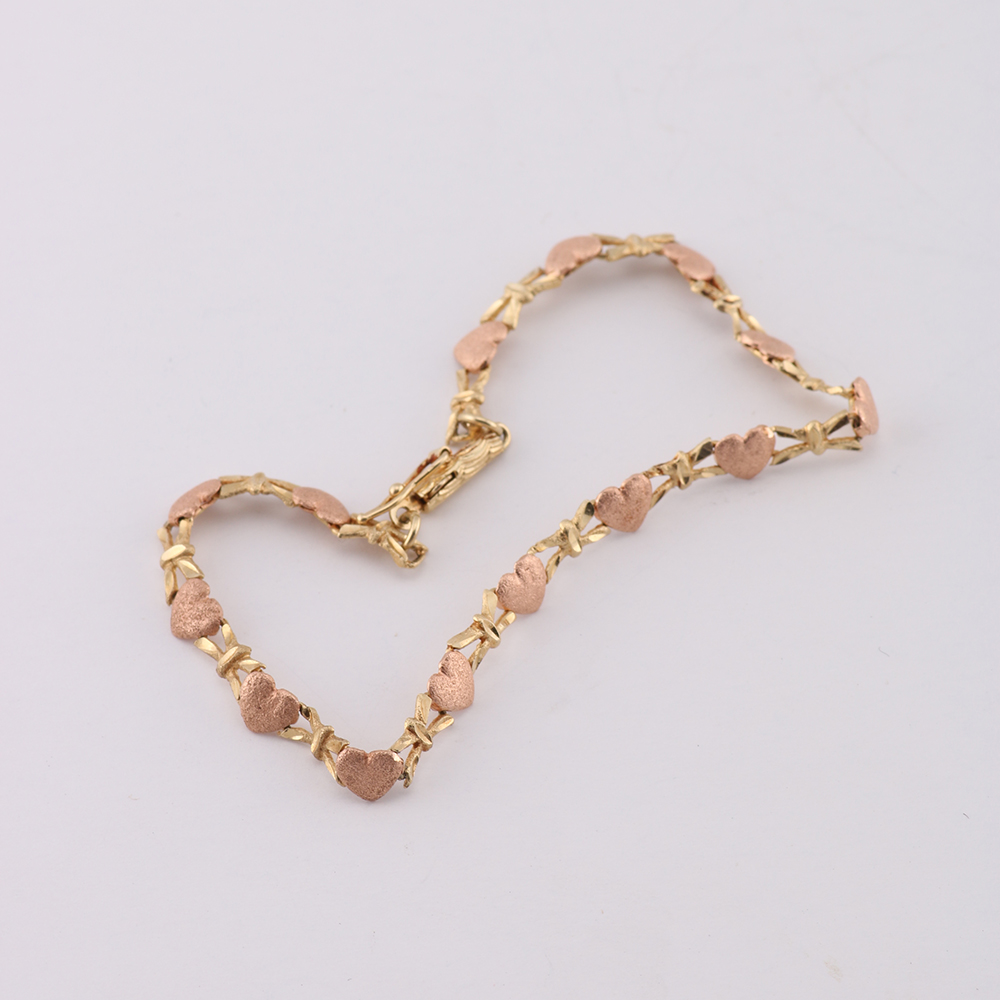 14K Yellow and Rose Gold Bracelet